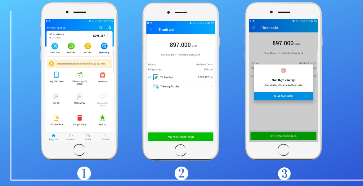 magento 2 zalopay payment process mobile app