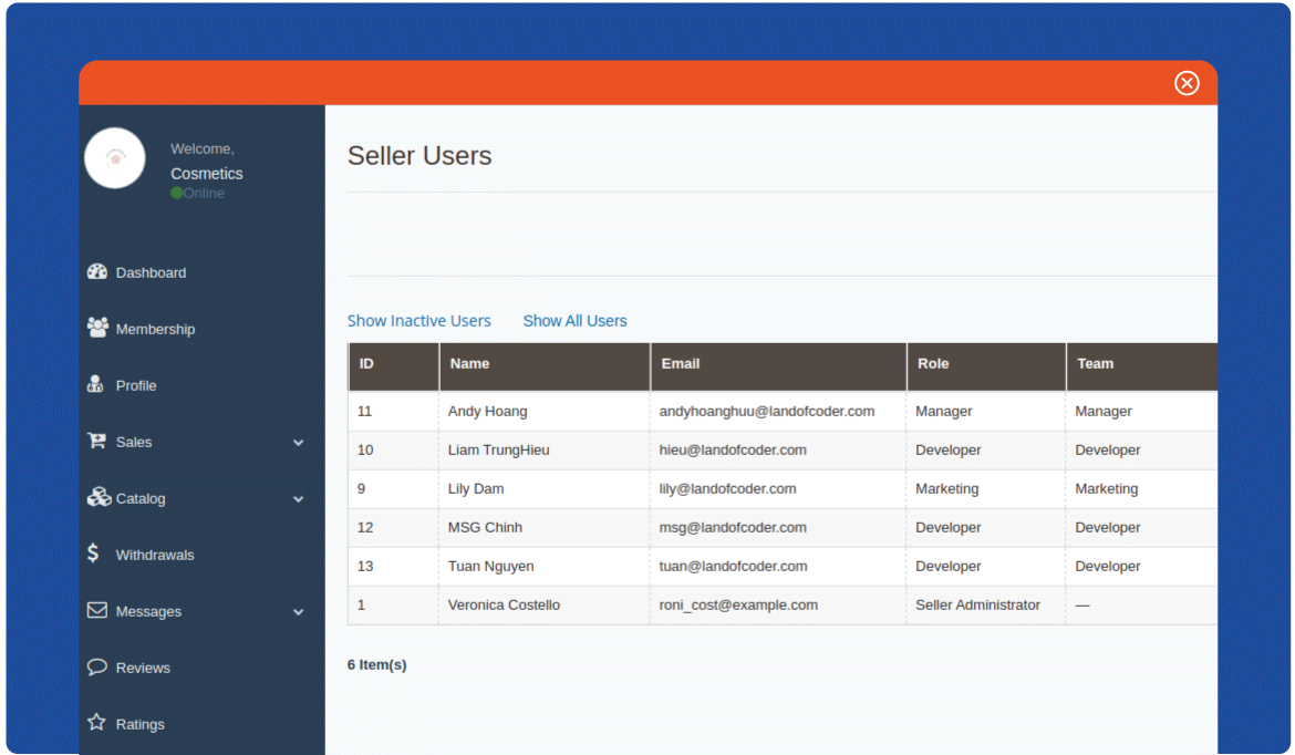 list seller users in magento 2 marketplace