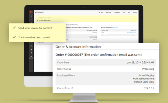 Auto attach & send invoice files to customers via emails