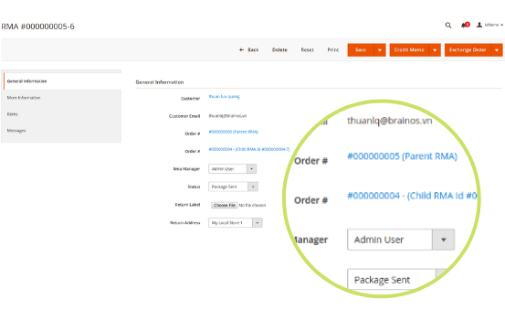 magento 2 rma extension add multi orders for rma in backend