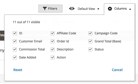 Magento 2 Affiliate Extension free transaction management filter