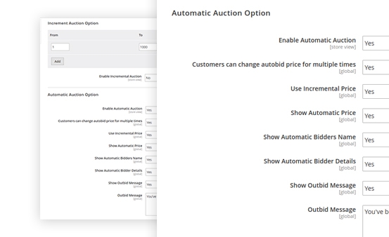 Set Automatic Auction
