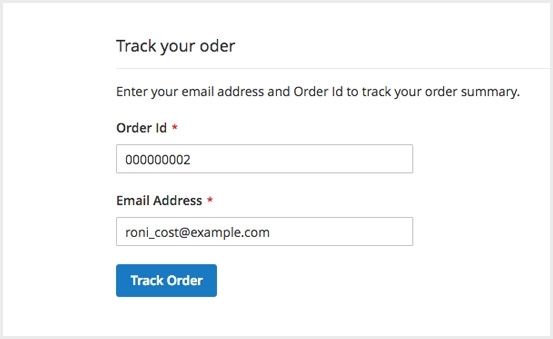Tracking order information Without Login
