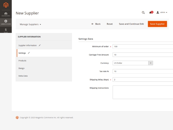 Add new suppliers with ease