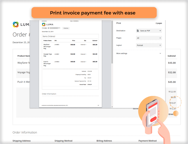 magento 2 admin payment method print invoice