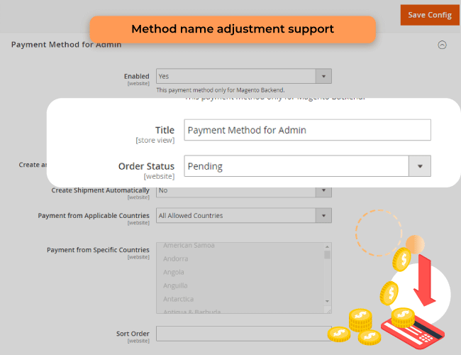 configure magento 2 admin payment method easily