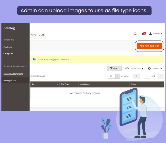 Magento 2 Product Attachment Expand Icon