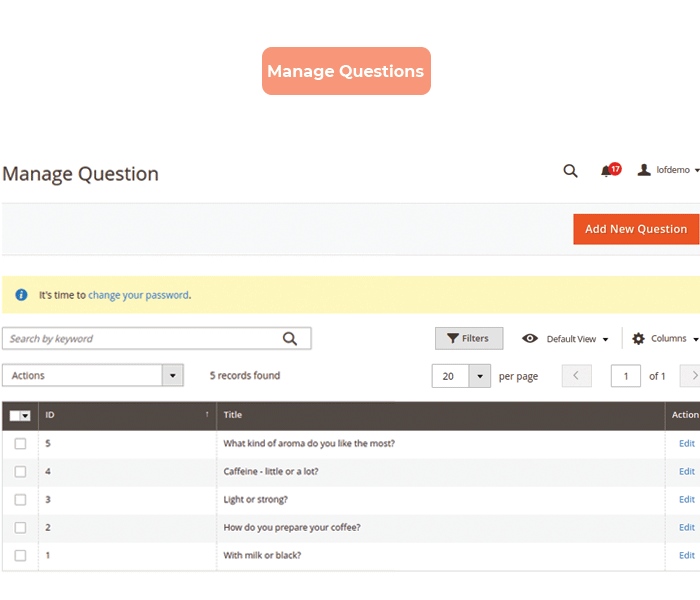magento 2 product recommendation manage questions