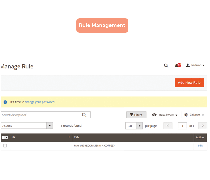 magento 2 product recommendations manage rules