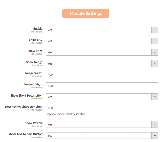 magento 2 product recommendations settings