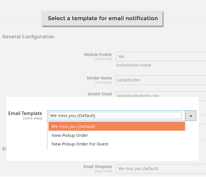 magento 2 we miss you set email template for notification