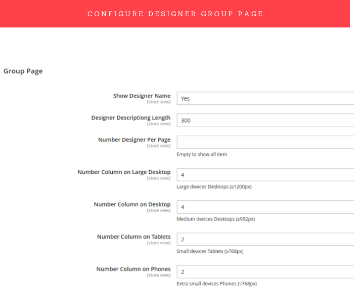 free magento 2 designer configure designer group page