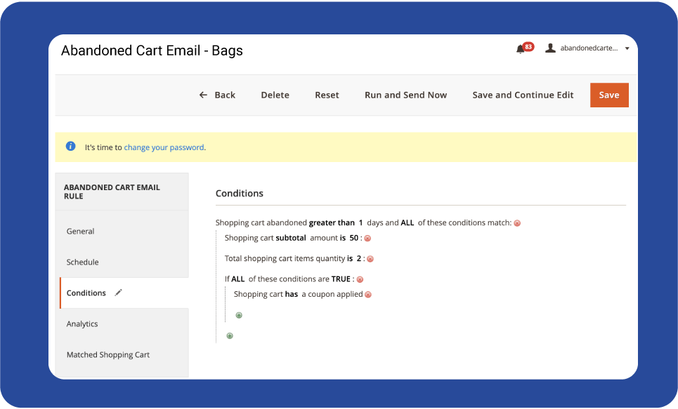 Precise Email Targeting & Set Detail Conditions for Rule