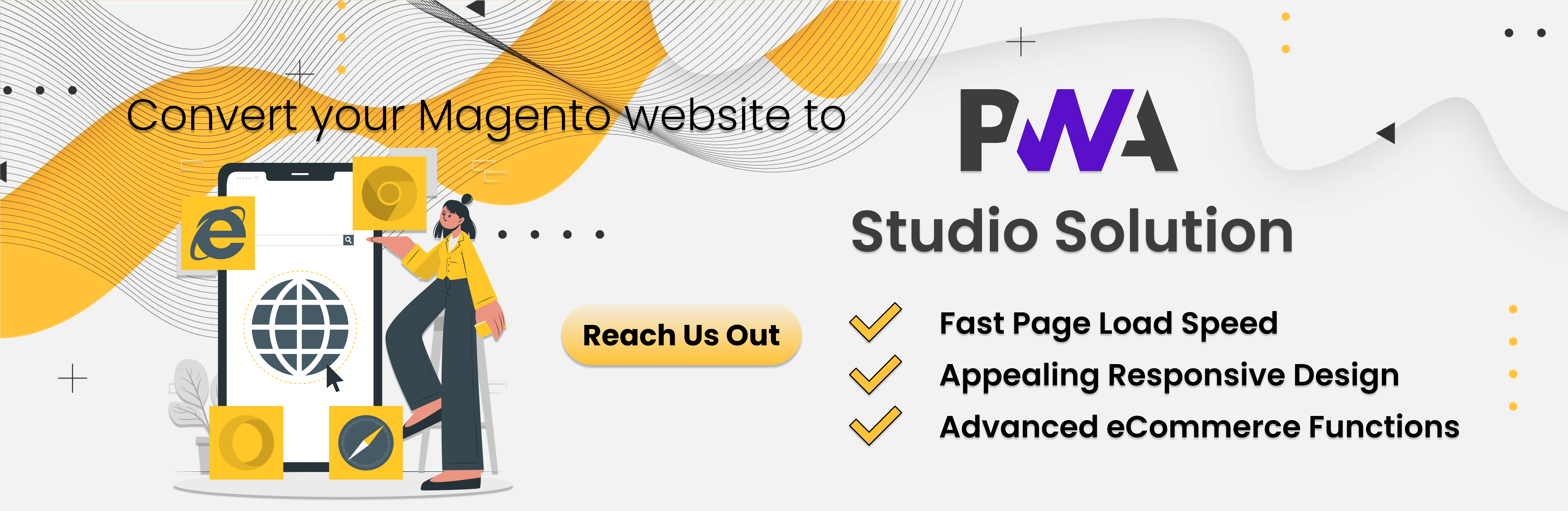 Convert Magento 2 Site to PWA Studio with our Solution